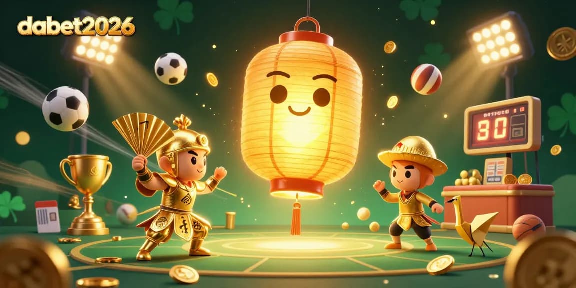 Experience thrilling gaming action at dabet2026 with vibrant casino elements and golden charm.