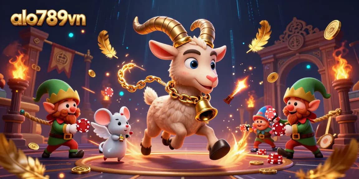 Experience thrilling gameplay at alo789vn's casino featuring exciting characters in a vibrant 3D scene.