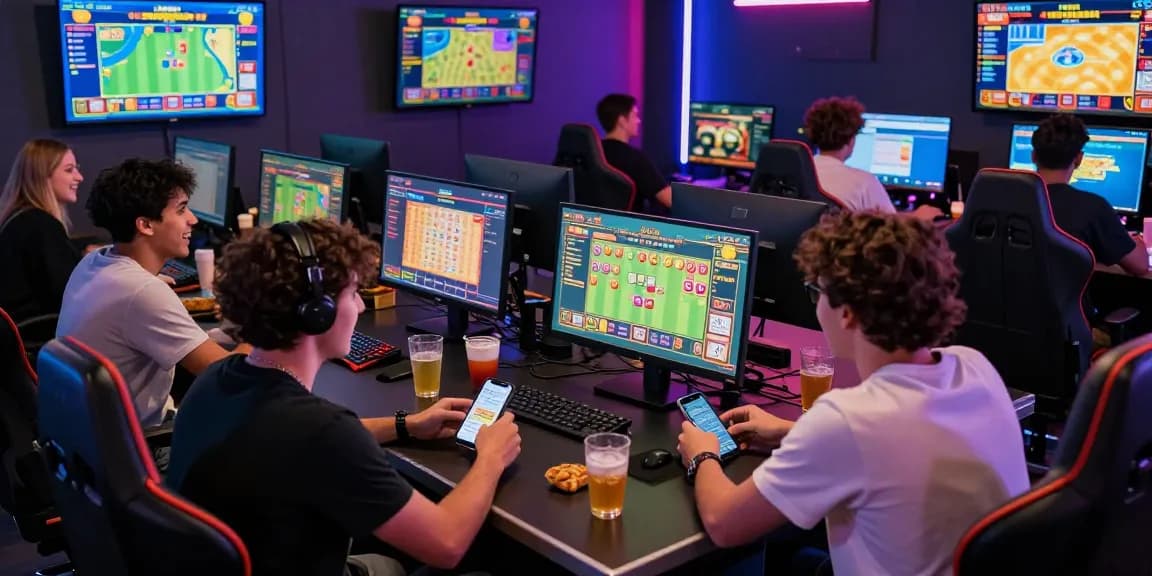 Gamer menikmati permainan Toto online dengan suasana seru dan penuh kebersamaan.