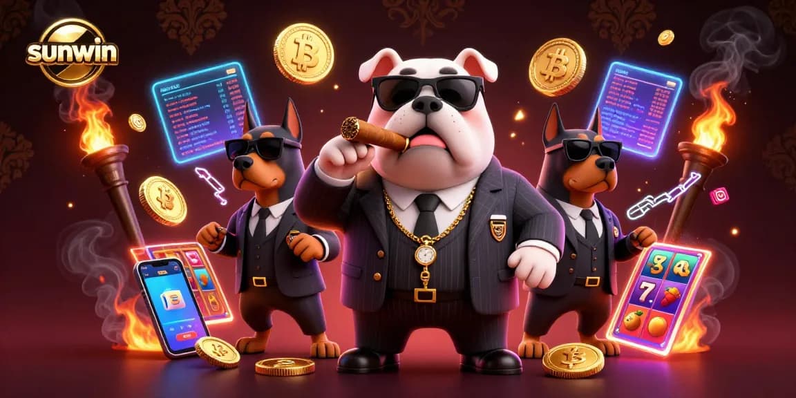 Engage with sunwin as the mafia boss bulldog leads a vibrant casino scene packed with crypto and slots.