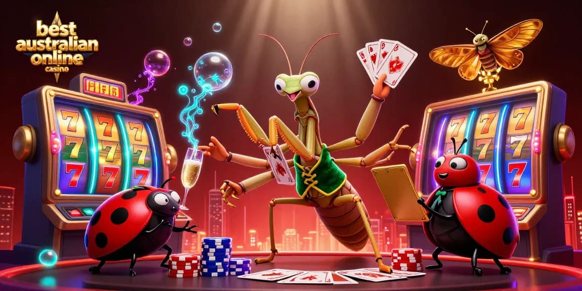 Experience the thrill at the best australian online casino with vibrant slot reels and exciting game elements.