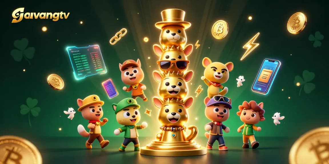 Engage in thrilling trends with gavangtv's dynamic crypto casino scene featuring animated lively tokens.