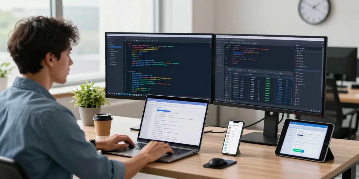 Optimale Integration des Crypto Payment Gateway in einem modernen Büro mit Entwicklern und Statistiken.