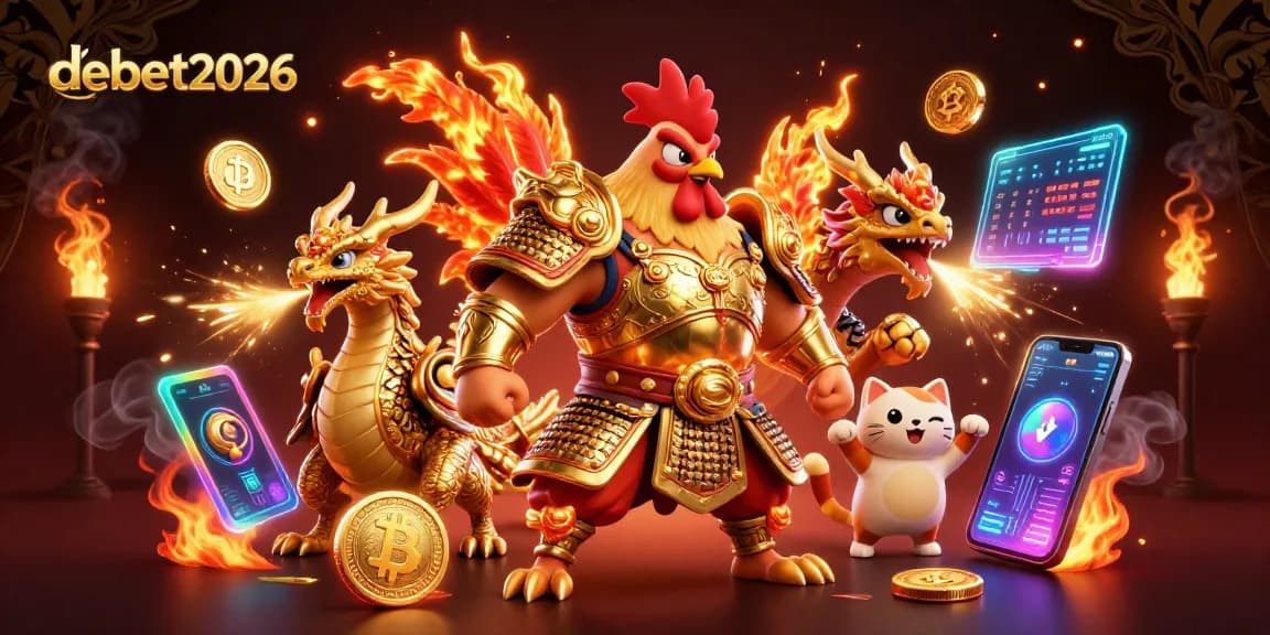 Engage with debet2026 in this vibrant 3D scene featuring dynamic crypto gameplay elements.