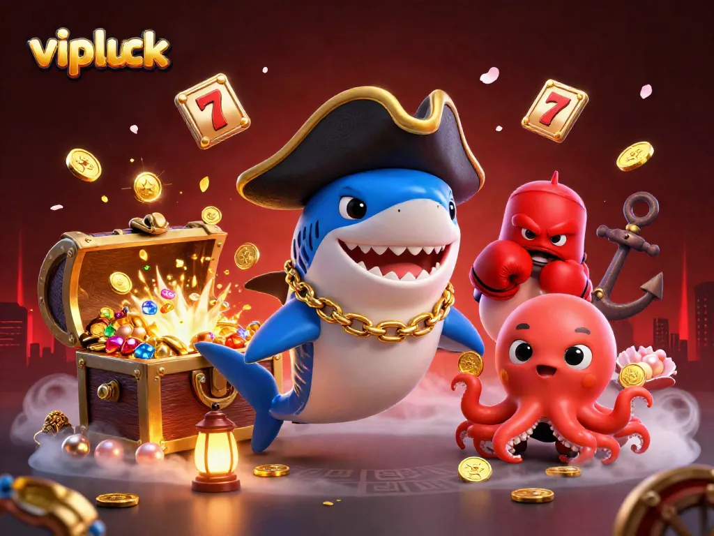 Engage in thrilling gameplay at vipluck with a vibrant underwater casino scene full of excitement.
