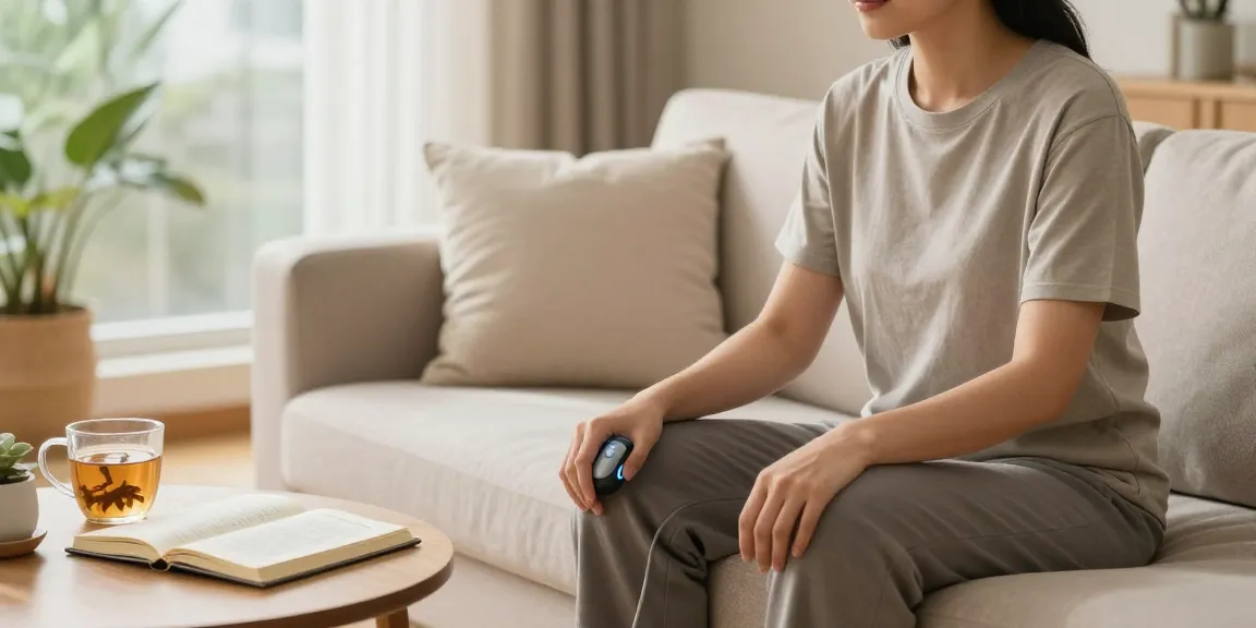 Vagusnervstimulation gerät testsieger used in a cozy wellness setup promoting stress relief.