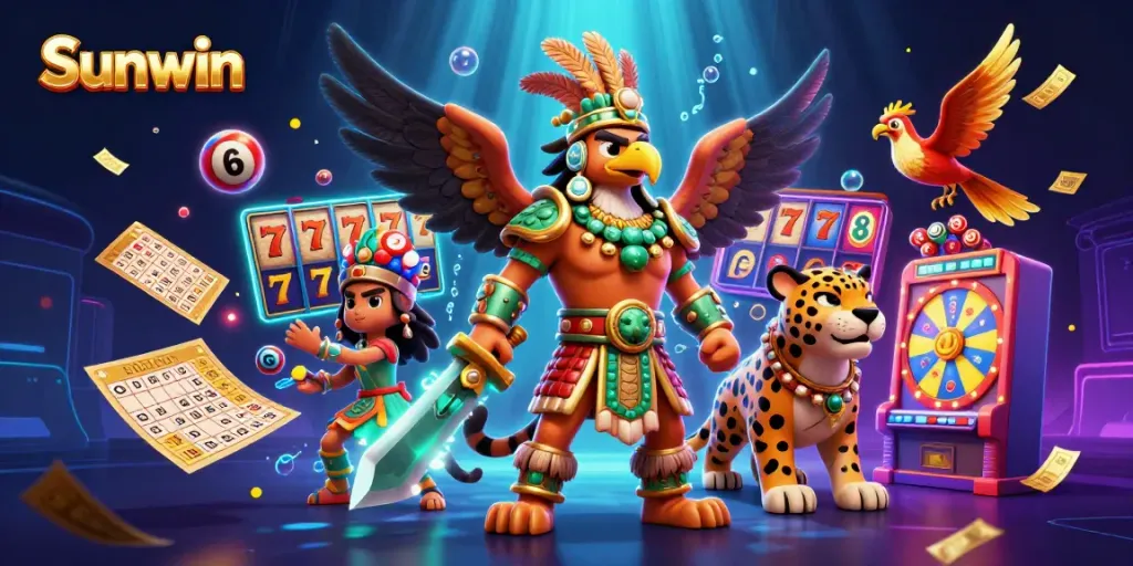 Experience thrilling jackpots and vibrant gaming with Sunwin in this dynamic casino scene.