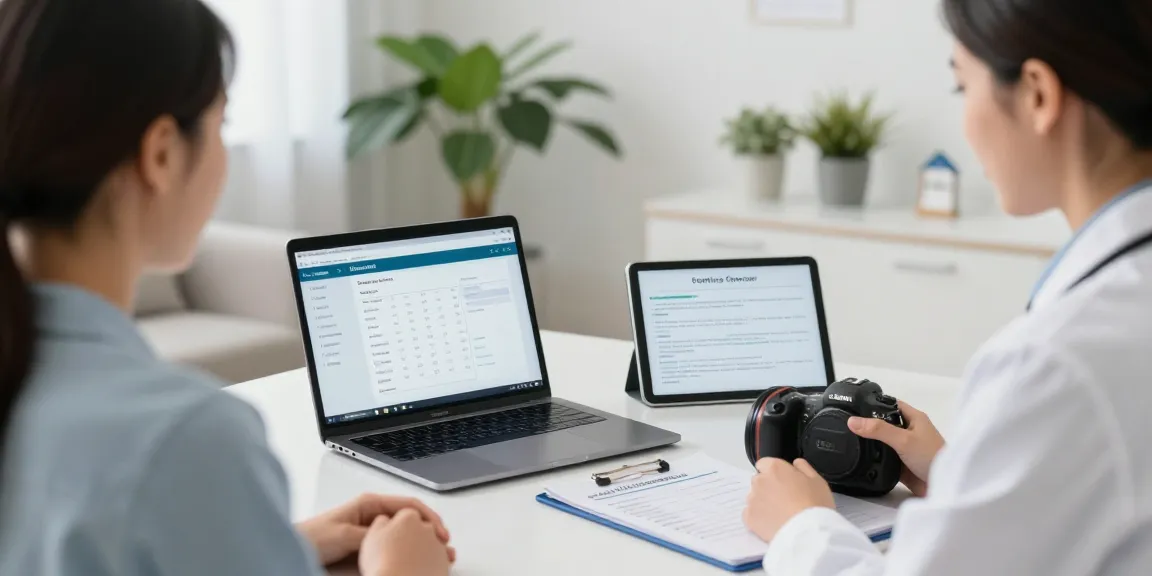Abnehmspritze Rezept online: Arzt bespricht Gewichtsreduktion mit Patient in moderner Praxis.