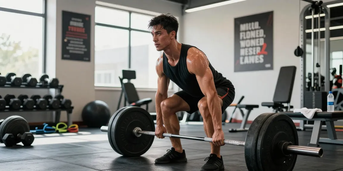 Anabolika Shop Deutschland - Muskelaufbau im Fitnessstudio mit Gewichten und einem engagierten Bodybuilder.