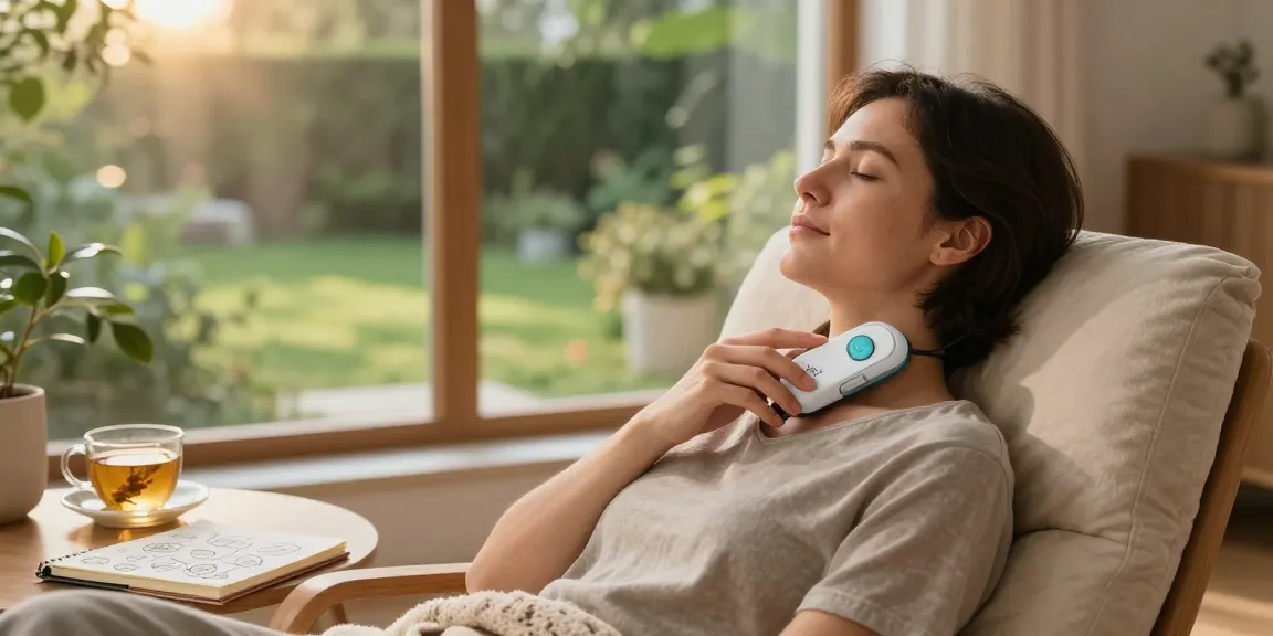Vagusnervstimulation gerät testsieger showcased in a tranquil setting, highlighting relaxation and stress relief.