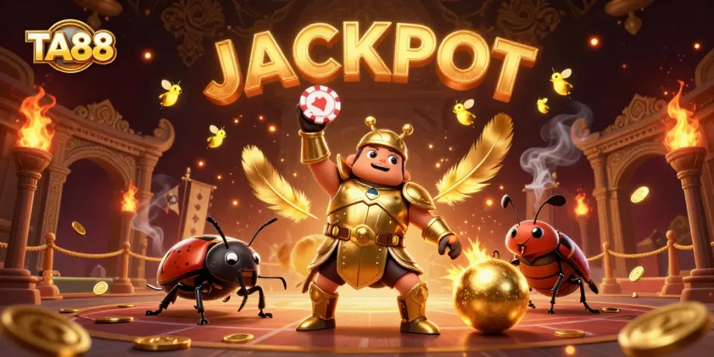 Experience exciting wins at TA88 with a vibrant 3D cartoon jackpot scene full of dynamic gambling elements.