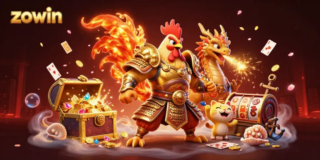 Engage with zowin's vibrant online gaming world featuring exciting characters and dynamic elements.