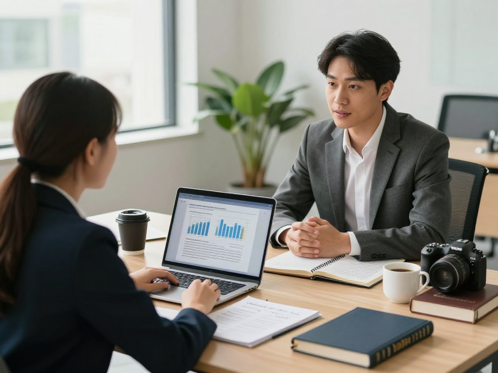 Professionelle Beratung zum Datenschutz auf der Startseite von MUNAS Consulting mit Experten und Klienten in modernem Büro.