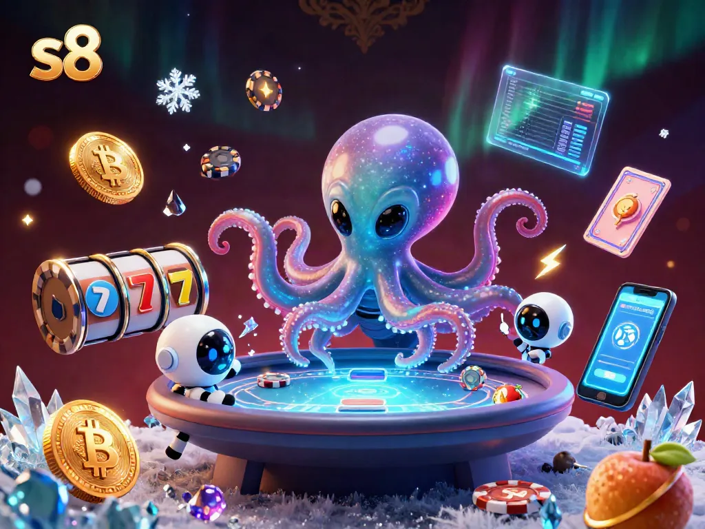 Try your hand at poker with the s8 holographic table operated by an alien octopus.