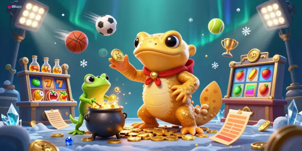 Experience thrilling casino gaming at au88app with vibrant 3D characters and dynamic elements.