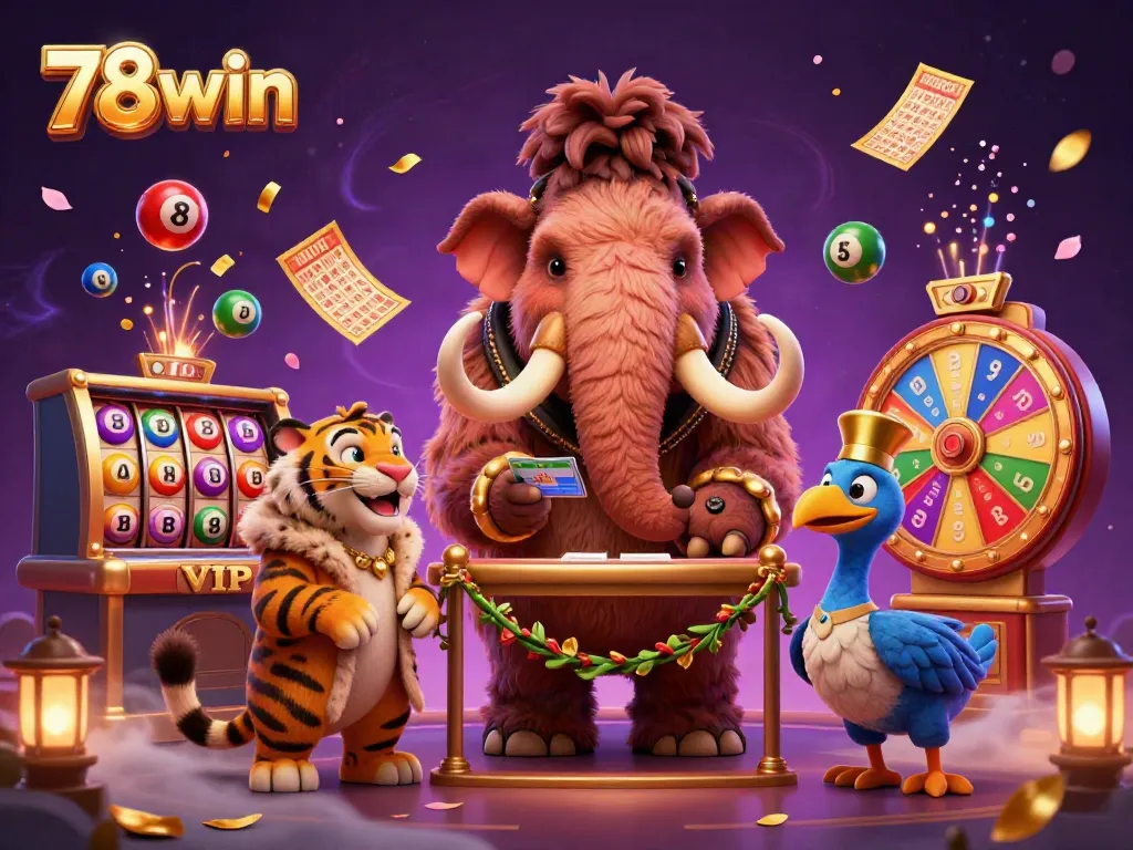 78win excites players with a vibrant casino scene featuring engaging characters and dynamic gaming elements.