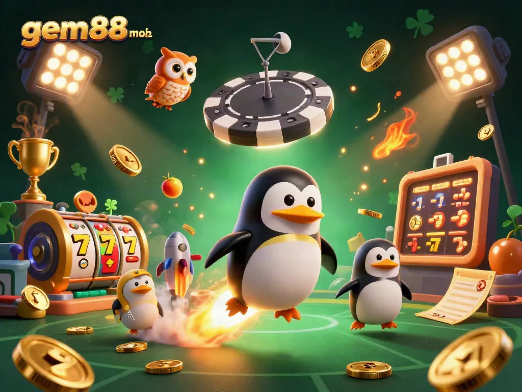 Experience excitement with the gem88-mobile platform featuring vibrant 3D gambling elements.