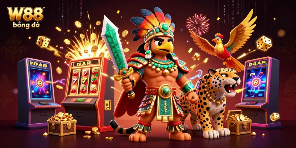 Engage in thrilling W88 bóng đá betting with dynamic characters and exciting casino elements.