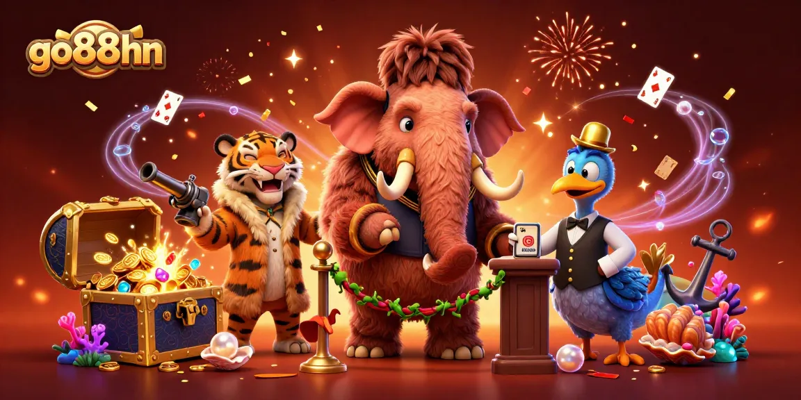 Experience the thrills of go88hn with a vibrant casino scene featuring iconic characters and games.