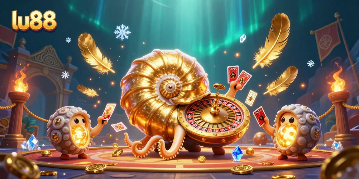 Win big at lu88 with a giant nautilus roulette wheel and glowing ammonite companions!