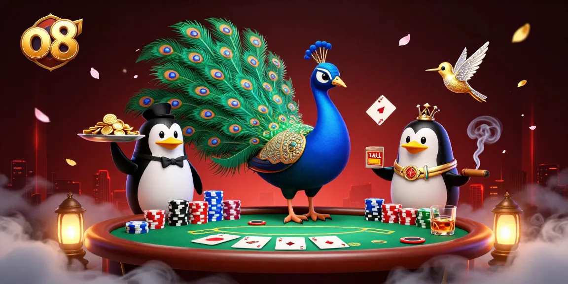 Elevate your excitement with o8's vibrant casino scene featuring OTT characters and dynamic poker action.