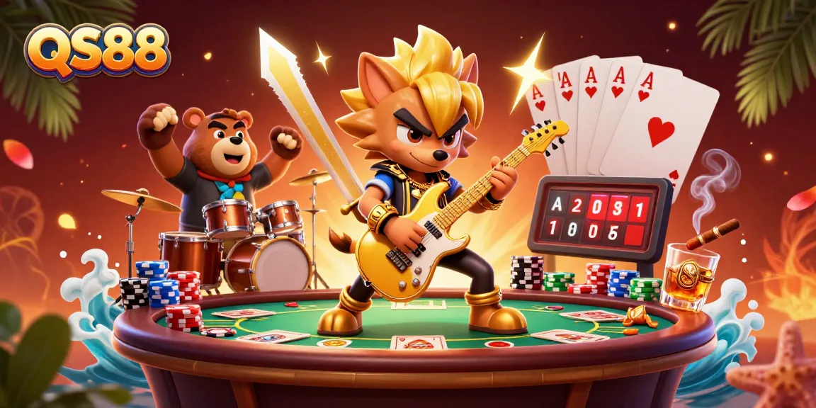 QS88 engages players with a thrilling poker scene, dynamic characters, and vibrant atmosphere.