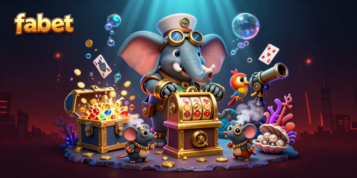 Experience fabet through an engaging scene with a steampunk elephant operating a slot machine.