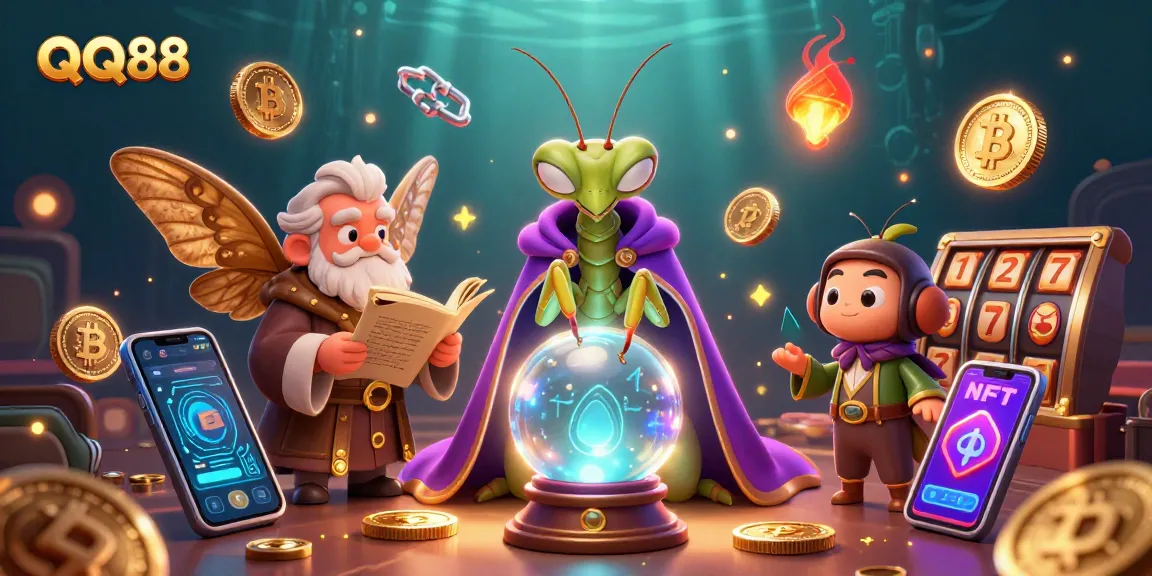 Engage in exciting gameplay with QQ88's vibrant casino world featuring stunning fortune tellers and mystical elements.