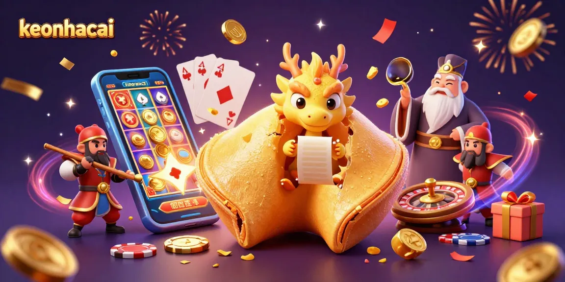 Engage in thrilling gameplay with keonhacai as golden coins and vibrant slot games captivate the scene