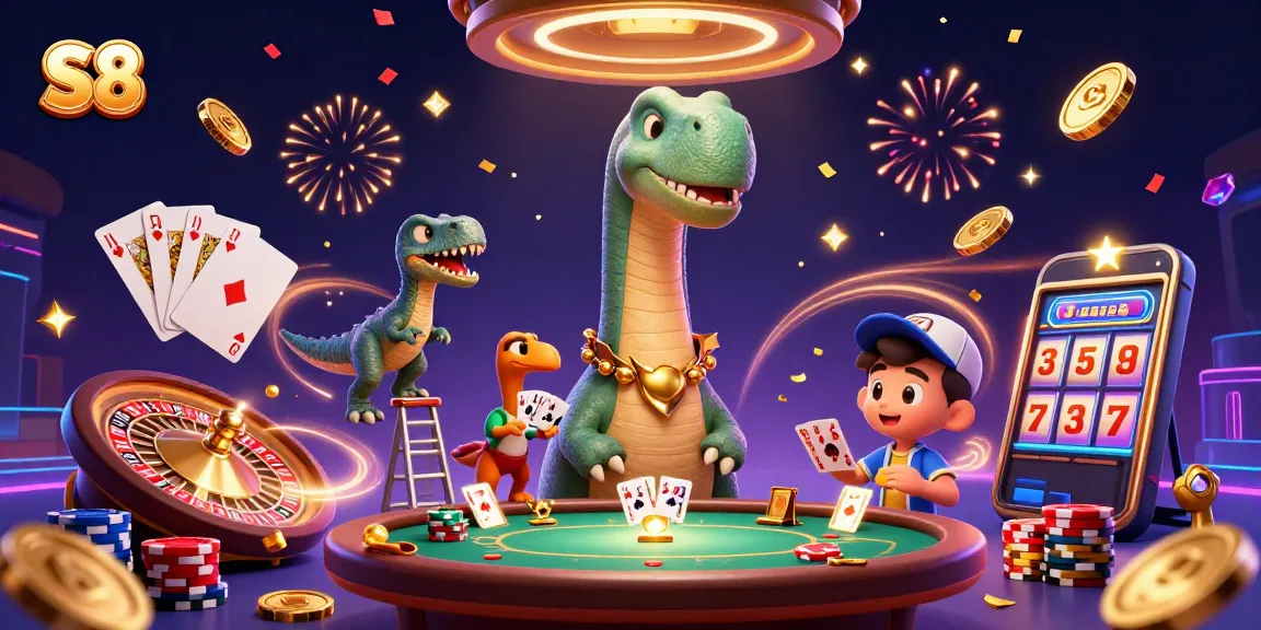 S8 showcases a spectacular casino scene with dynamic characters and exhilarating gambling elements.