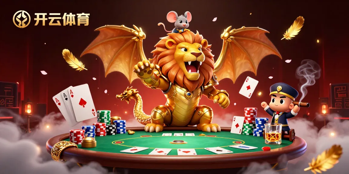 Experience thrilling moments with 开云体育 at this vibrant 3D gambling scene featuring exciting poker elements.