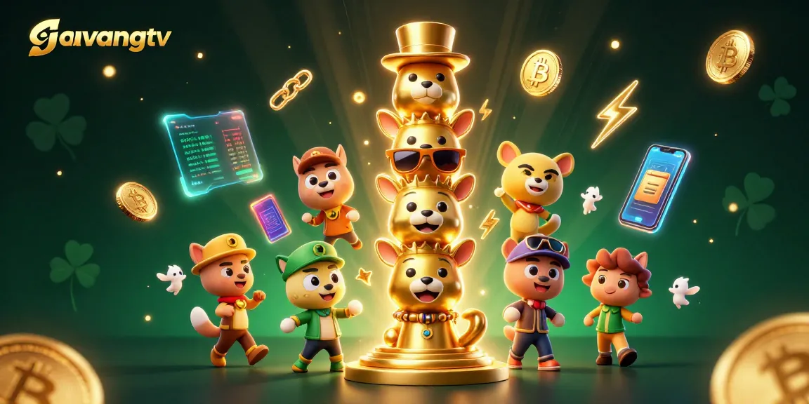 Engage in thrilling trends with gavangtv's dynamic crypto casino scene featuring animated lively tokens.