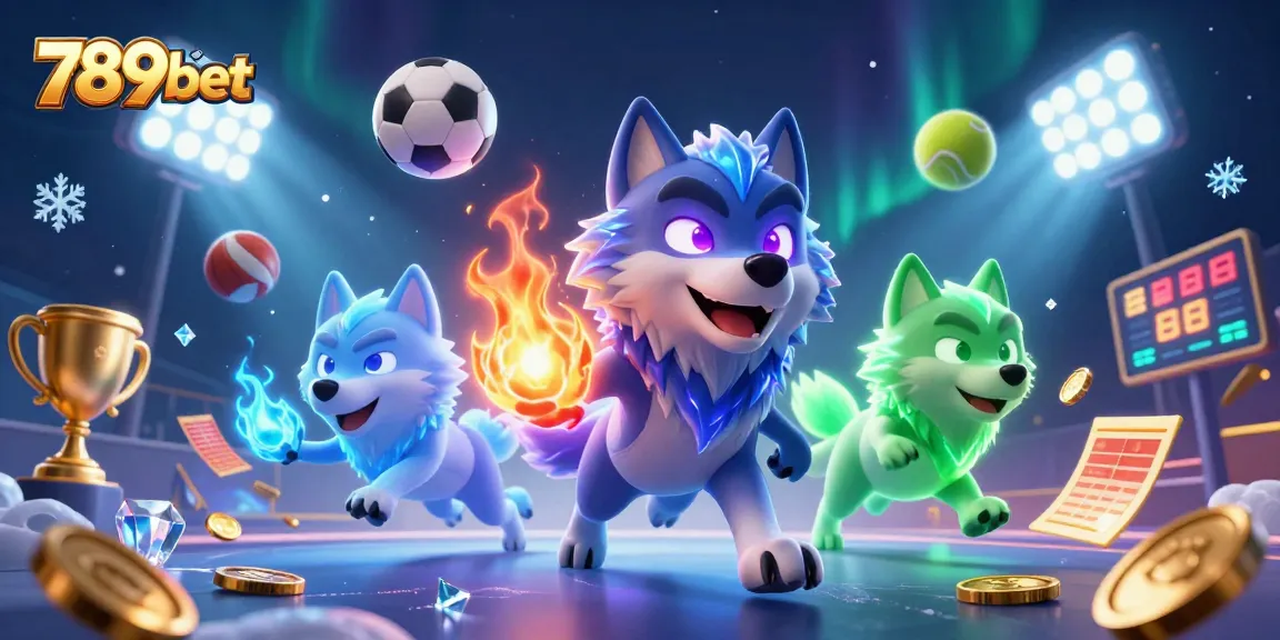 Experience the thrill of 789bet with a vibrant 3D casino scene filled with dynamic sports elements.
